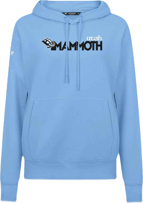 Women's Light Blue Utah Mammoth Adorn Wedge Pullover Hoodie
