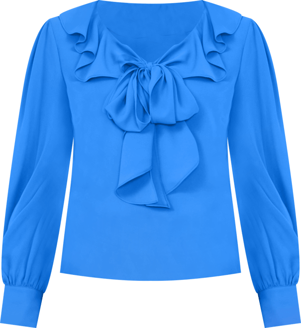 Women's Ruffle Tie V-Neck Top