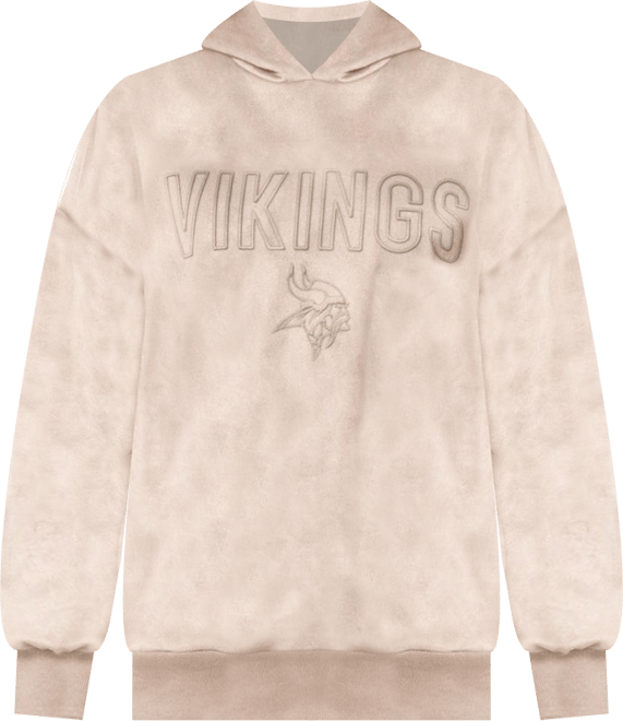 Women's Cream Minnesota Vikings Best Hitter Oversized Tunic Pullover Hoodie
