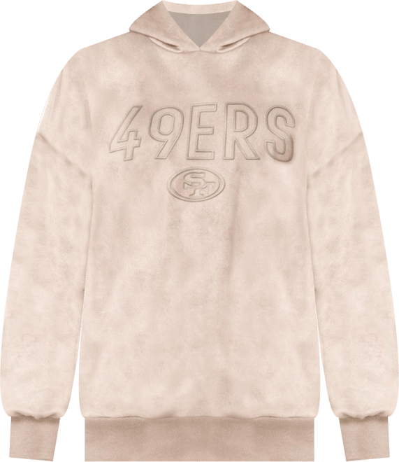Women's Cream San Francisco 49ers Best Hitter Oversized Tunic Pullover Hoodie