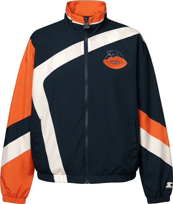 Women's Navy/Orange Chicago Bears 1st Quarter Full-Zip Windbreaker Jacket