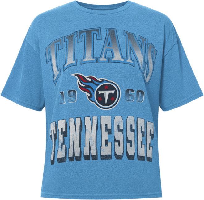 Women's Light Blue Tennessee Titans Oversized Hall of Fame T-Shirt