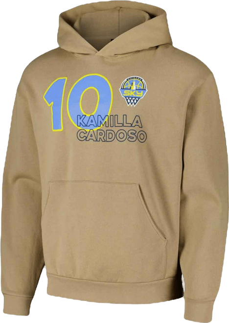 Men's and Women's Kamilla Cardoso Tan Chicago Sky Player Pullover Hoodie