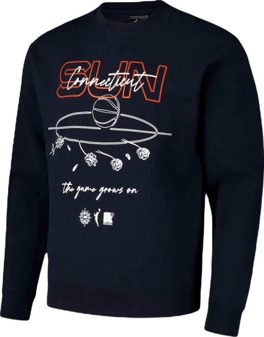 Men's and Women's Navy Connecticut Sun Bloom Crew Pullover Sweatshirt