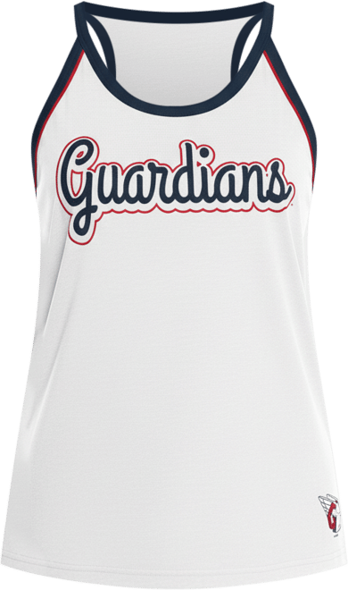 Women's Banks White Cleveland Guardians Curveball Tank Top