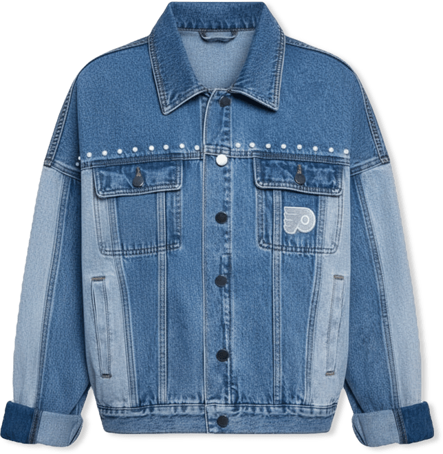 Women's Philadelphia Flyers Buzzer Beater Button-Up Denim Jacket
