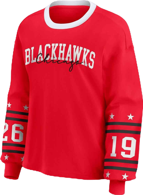 Women's Red Chicago Blackhawks Long-Sleeve Sport T-Shirt