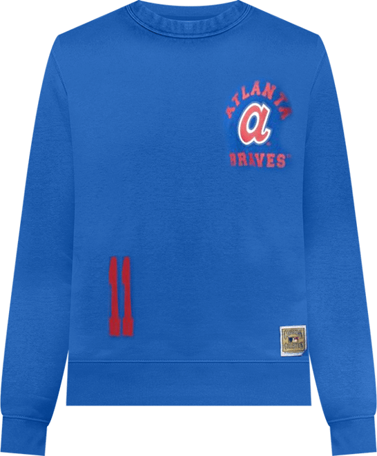 Women's Royal Atlanta Braves Cooperstown Collection Crewneck Sweatshirt