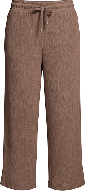 Women's Two Tone Crinkle Knit Pull On Barrel Pants