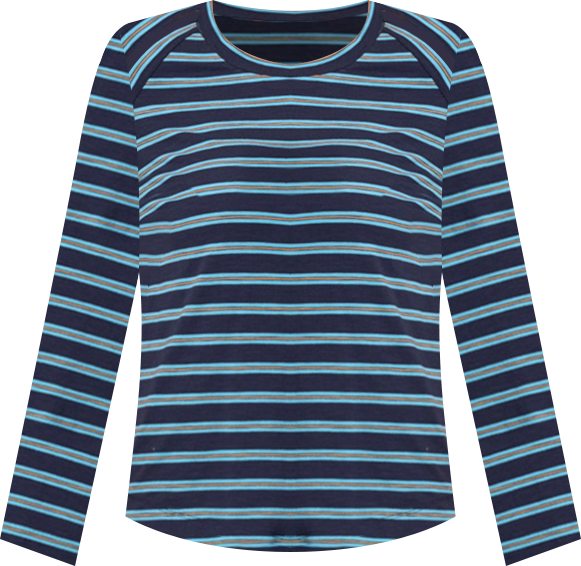 Women's Stripe Slub Knit Crew Neck Top