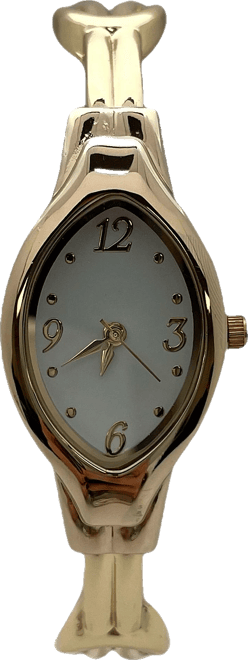 Elegant Thin Bangle Women Watch, Gold