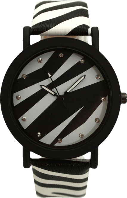 White Zebra Colorful Strap Women Watch