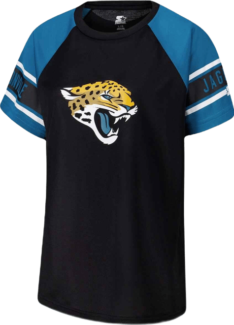 Women's Black Jacksonville Jaguars 1st Rounder Color Block Raglan Top