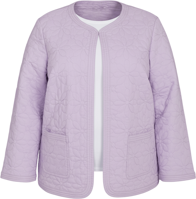 Plus Size Hilton Head Floral Quilted Patchwork Jacket