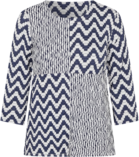 Plus Size Saratoga Springs Textured Panel Spliced Knit Top