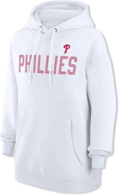 Women's White Philadelphia Phillies Dot Print Pullover Hoodie