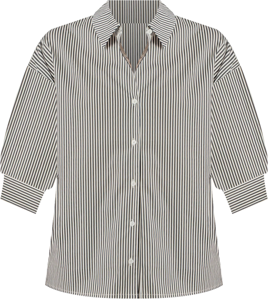 Women's Striped Button Down Shirt