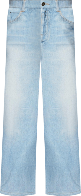 Women's Printed Denim Soft Wide Leg Pant