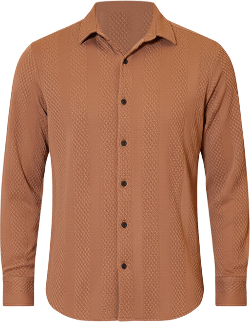 Men's Tan Brown Scale-Tactile Shirt