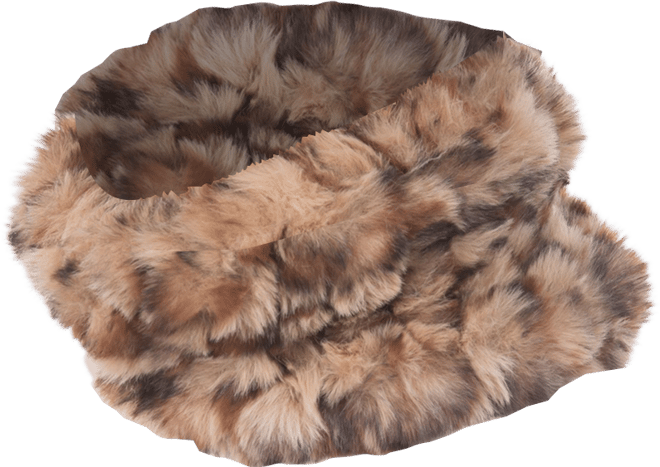 Women's Cozy Luxe Faux Fur Pom Loop Scarf