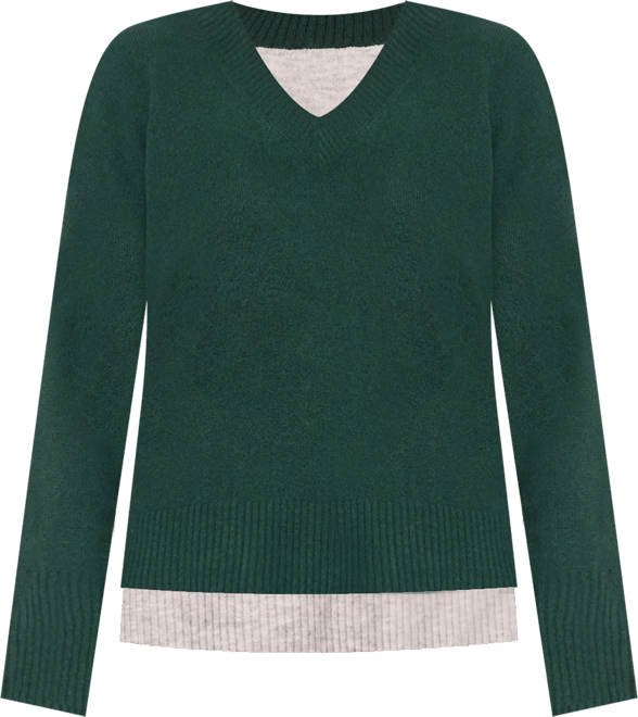 Women's Colorblocked Drop-Shoulder Sweater