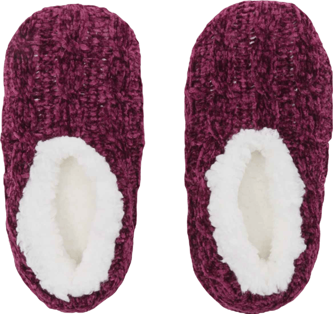 Women's Cable Chenille Ped Slipper Socks, Created for Macy's