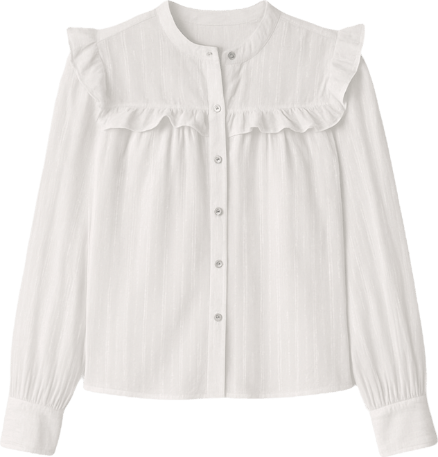 Women's Gianna Long Sleeve Ruffle Trim Blouse