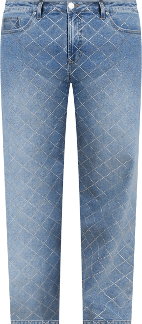 Women's Diamond Sparkle Straight Leg Jean