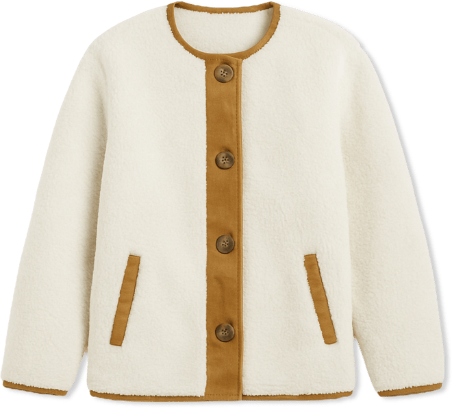 Women's Sherpa Jacket with Corduroy Trim, Macy's Exclusive