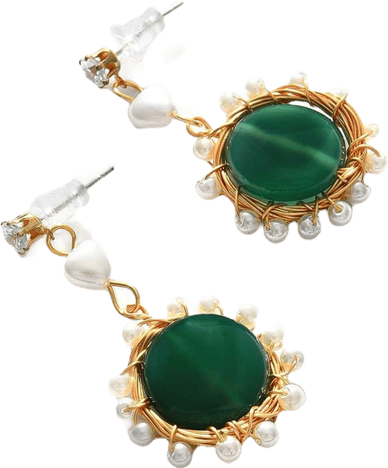 Women's Cluster Stone Drop Earrings