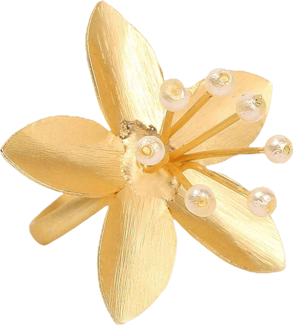 Women's Hibiscus Statement Ring