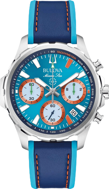 Men's Limited Edition Two-Tone Leather and Silicone Strap Watch, 43mm