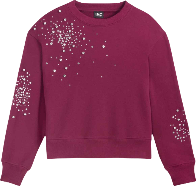 Women's Embellished French Terry Sweatshirt, Macy's Exclusive