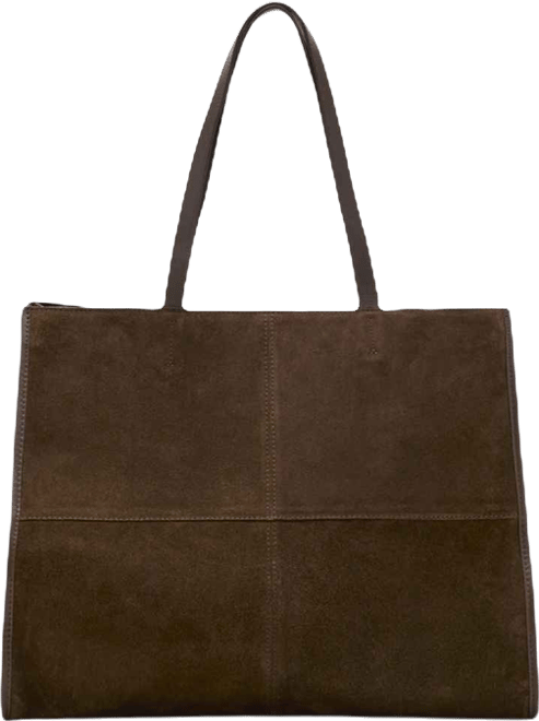 Women's Suede Leather Shopper Bag