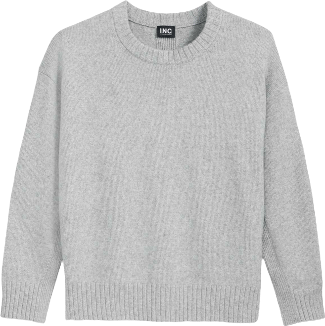 Women's Ribbed-Trim Crewneck Pullover Sweater, Macy's Exclusive