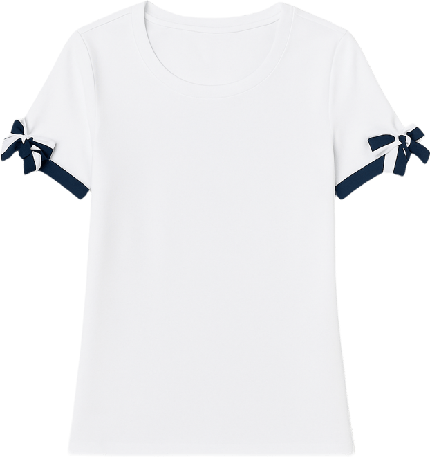 Nautica Women's Cotton Tie-Sleeve Top