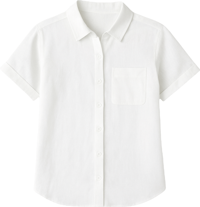 Nautica Women's Solid Short-Sleeve Camp Shirt