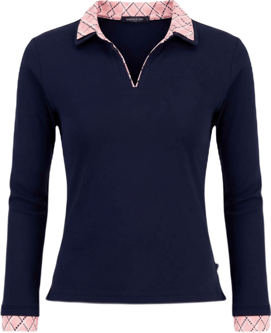 Nautical Jeans Women's Double-Collar Long-Sleeve Top