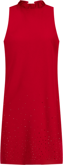 Petite Sleeveless Ruffle Dress