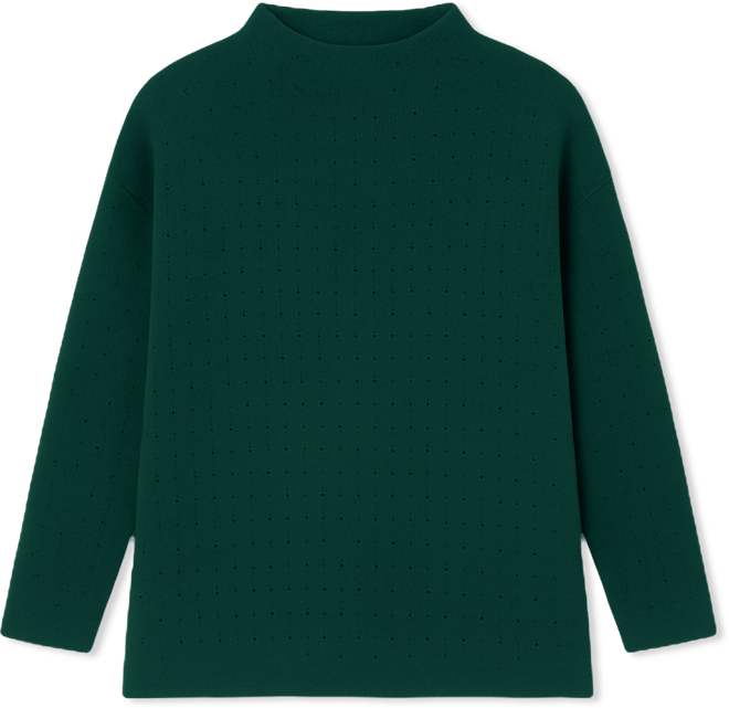 Plus Size Embellished Funnel-Neck Sweater