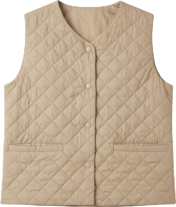 Women's V-Neck Quilted Sleeveless Vest