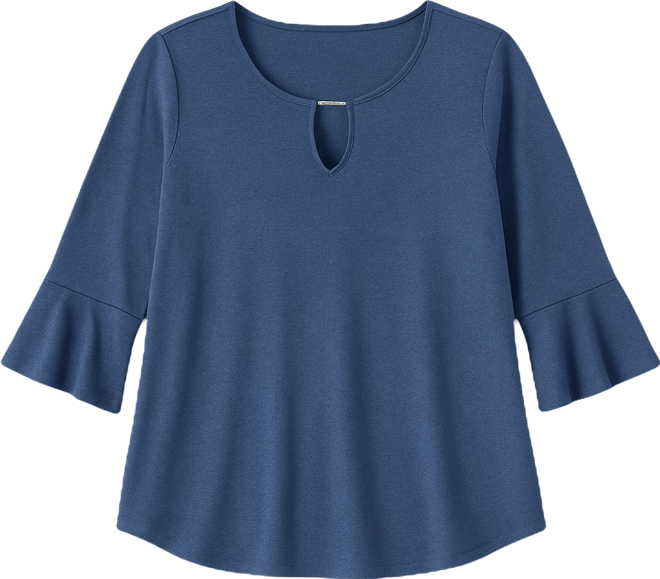 Plus Size 3/4 Bell Sleeve Top