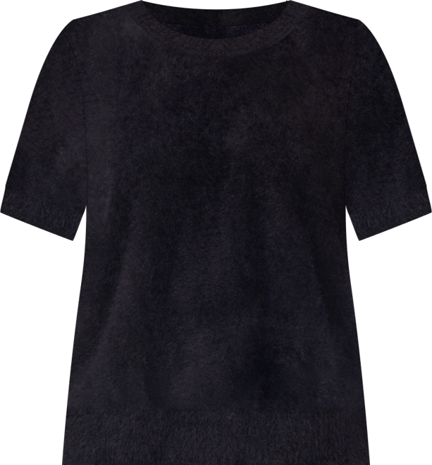 Plus Size Short-Sleeve Crewneck Sweater