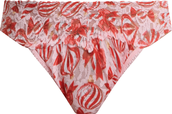 Women's Printed Signature Lace Original Rise Thong Underwear