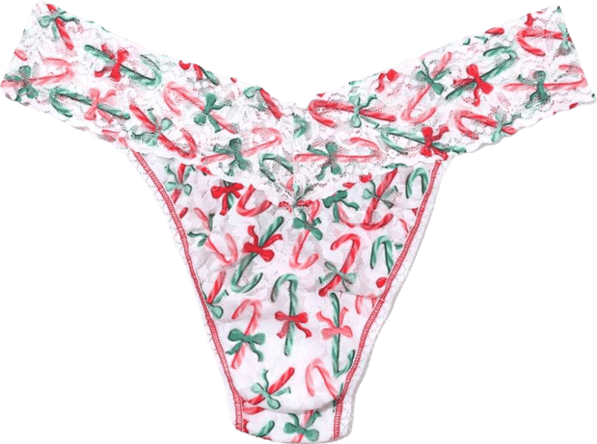 Women's Printed Signature Lace Original Rise Thong Underwear