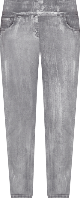 Petite Metallic Painted Pull On Jeans