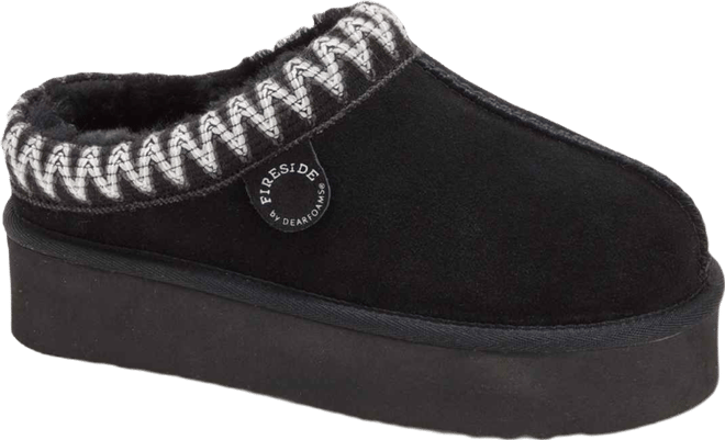 Fireside by  Women's Queenstown Genuine Shearling Clog With Embroidery