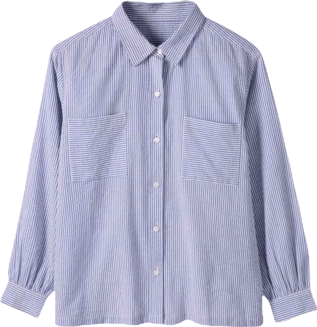 Women's Side Split Striped Shirt