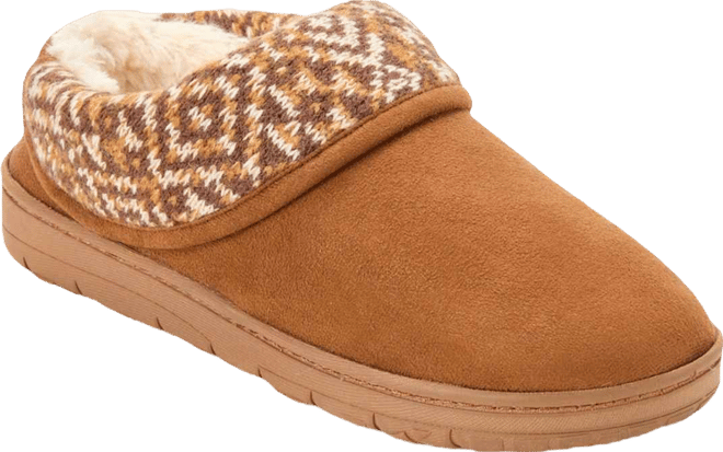 Women's Elsie Foldover Cuff Microsuede Clog Slipper