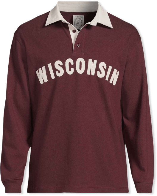 Men's Long Sleeve Rugged Rugby Embroidered Polo